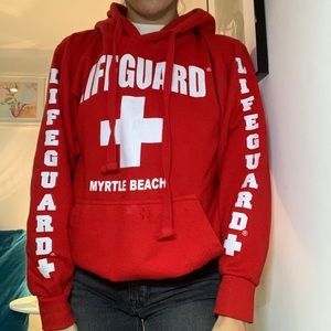 Lifeguard+ Red Sweater (Myrtle Beach)